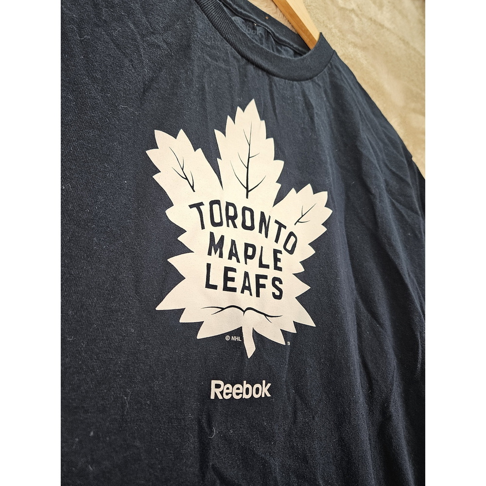 Reebok Long-sleeve T-shirt Toronto Maple Leafs Logo 100% Cotton Men's Size L - Picture 4 of 10
